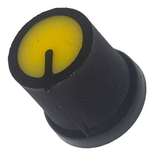 20 Unidades Perilla Potenciometro 16 Mm Plastico Amarillo