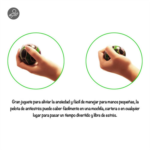 Imagen 3 de 10 de Pelotas Antistress Relajación Diseños Variados 63 Mm X 12