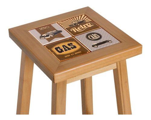 Bistrô Alto Mesa Quadrada - Conjunto Com 03 Banquetas