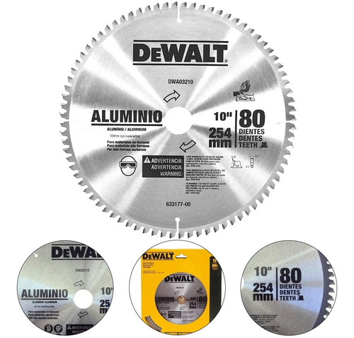 Lamina Serra Esq.10  80 Dentes Aluminio - Dwa03210 Dewalt