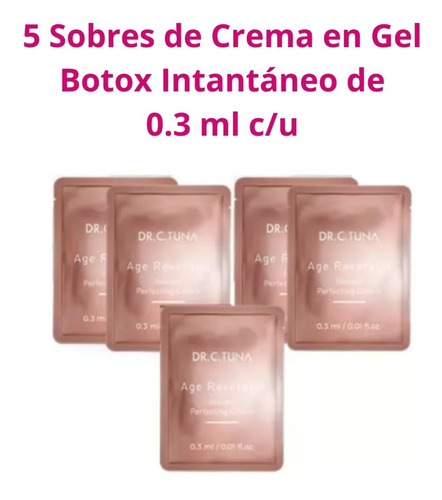 Botox Instantáneo Crema Gel Age Reversist 5 Sobres- Farmasi 