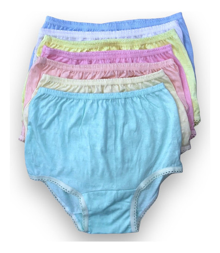 Pantaleta Completa Algodon Dama Cintura Alta 48 Piezas