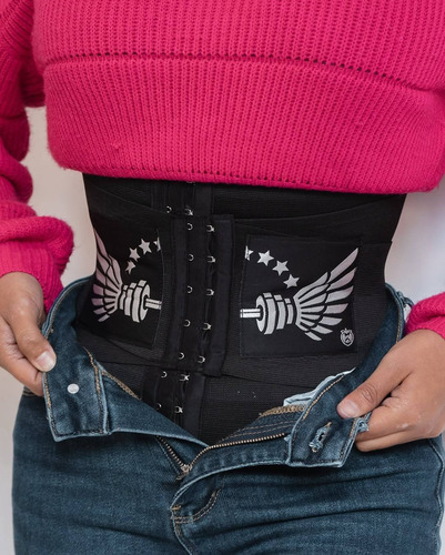 Faja Reductora Corset Moda King Premium Con Ganchos Original Negro Xl