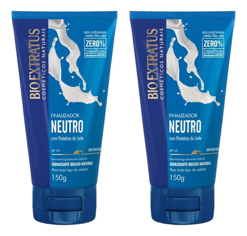 Kit 2 Finalizador Brilho Natural  Neutro 150 G Bio Extratus