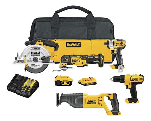 Dewalt 20v Max Power Tool Combo Kit, Kit De 4 Herramienta...