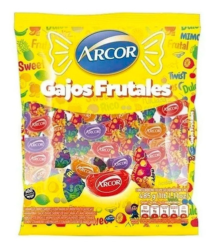 Caramelos Gajos Frutales X 485 Gr