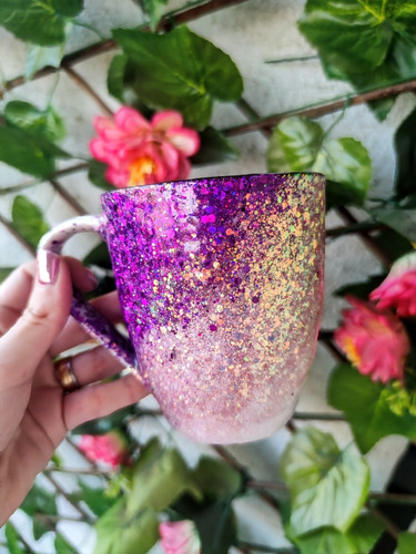 Imagen 2 de 3 de Tazón Glitter Lila 380ml