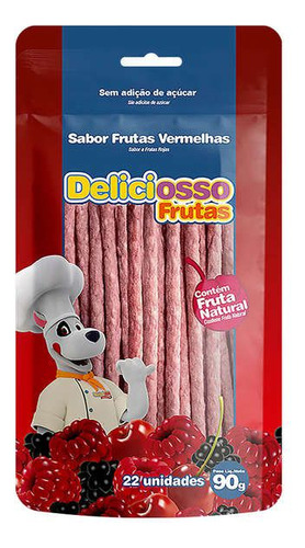 Osso Para Cães Palitinho Xisdog Deliciosso Frutas Vermelhas