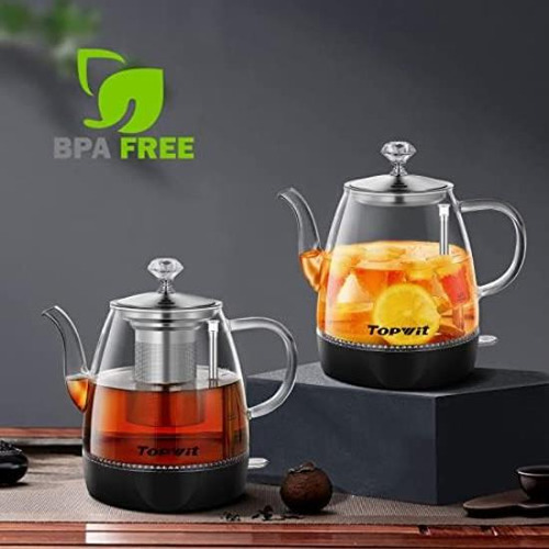 Hervidor Eléctrico Topwit De Cristal, Para Agua Caliente, Té