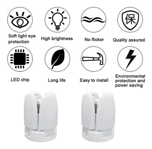 Luzes De Garagem Led - Luzes De Garagem Reguláveis Teto, 28w