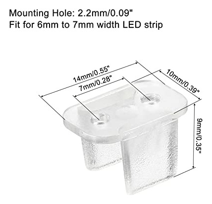 Soporte De Montaje Para Tiras Led Impermeables Meccanixity,