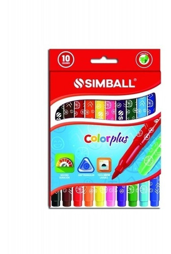 Marcador Simball Color Plus X10 Unidades