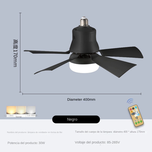 / Ventilador De Techo Con Control Remoto Socket Fan Light