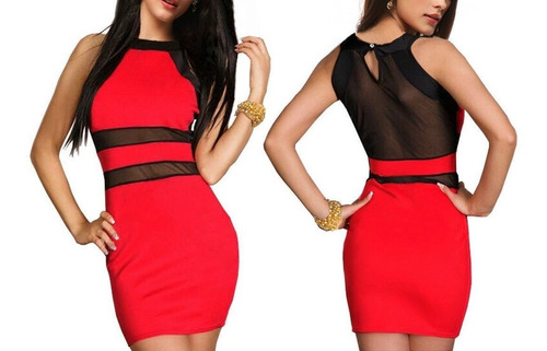 Vestido Para Mujer Tipo Mini Falda Rojo