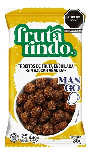 3 Pza Dulce Mango Frutarindo Echilado 35 G
