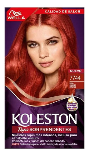 2 Pack Tinte Koleston 7744 Rojo Cobrizo Intenso Rojo Cobrizo Intenso