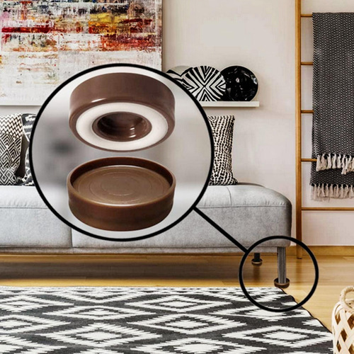 2 Ruedas Para Muebles, Copas Con Ruedas, Protectores Marrón