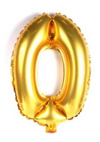 Bexiga Balão Metalizado 16 Polegadas 40cm Dourado Número 0