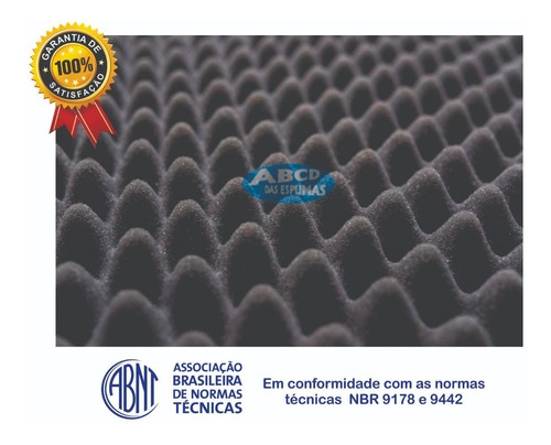 Espuma Acústica C. O. - 30 Placas - 50 X 50 X 2cm + 02 Colas