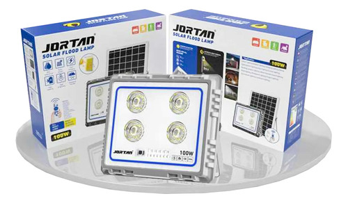 Foco Led Con Panel Solar Reflector 100w Jortan