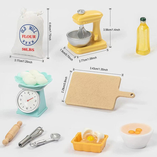 / Juego De Cocina En Miniatura Para Casa De Muñecas Juego