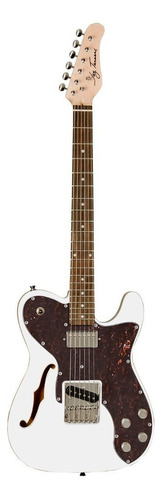 Guitarra eléctrica Jay Turser LT Deluxe Series JT-LT Custom 69 telecaster de tilo white con diapasón de palo de rosa