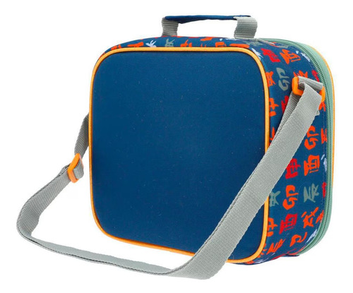 Mochila Lonchera Lapicera Set 3 Pzs Naruto Original Premium. Azul Petróleo Naruto