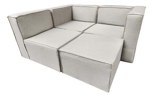 Sillon Sofa Modular Isla En Tela Lavable O Repele Liquidos Beige