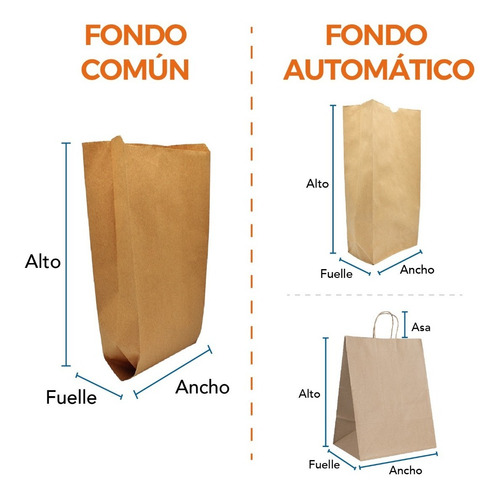 1000 Bolsas De Papel Kraft Tipo Sobre 23.5x16cm Ecológicas