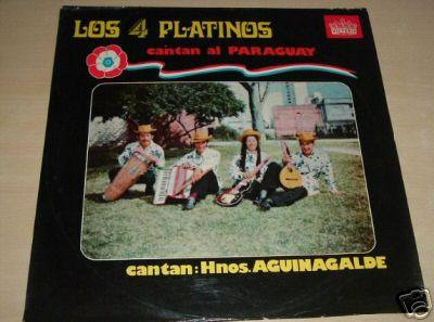 Los 4 Platino Aguinagalde Cantan Al Paraguay Vinilo Argentin