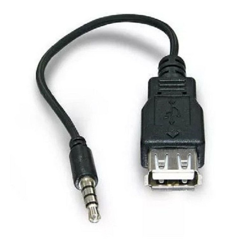 Cabo Adaptador P2 X Usb Femea Automotivo Mp3 Mp4 Auxiliar