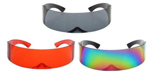 Gafas De Sol Futuristas Unisex De 3 Piezas Cyberpunk