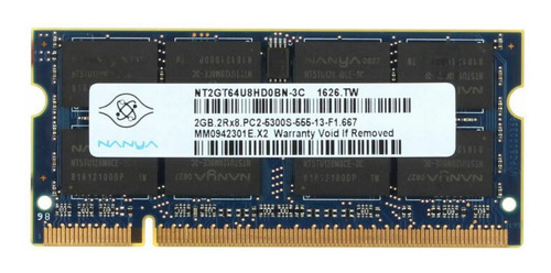 Memória Ram Nanya Notebook Laptop 2gb Ddr2 667mhz Pc2 5300s