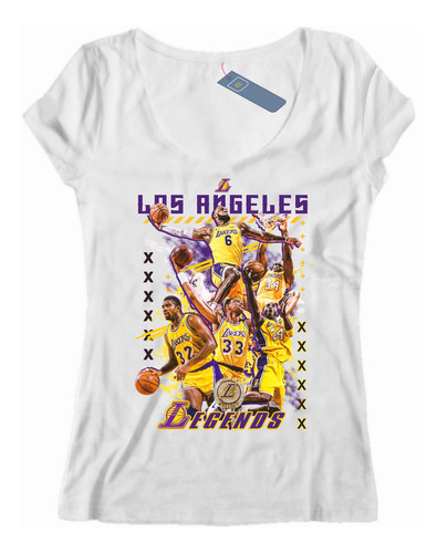 Remera Mujer Kobe Bryant Lakers Legends Shakille Magic Kb59