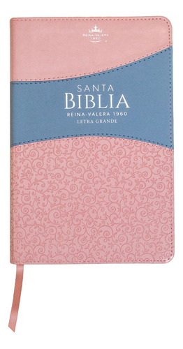 Biblia Rvr1960 Rosa Floral Celeste Índice 12.5pt 065pjr