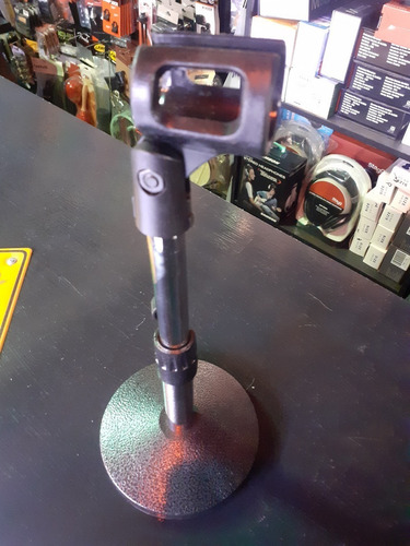 Pie Soporte Microfono De Mesa Pesado Pipeta Ajuste Metalico