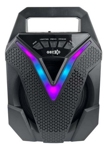Gecko Electronics Bocina Portátil De 6.5 Pulgadas Con Bluetooth Y Tws/luz Led Rgb/ 2000w De Potencia