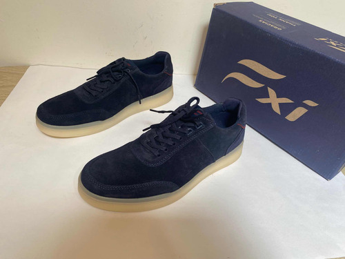Tenis Azul Marino Flexi Hombre Talla 28.5mx Mod. 408902 Piel