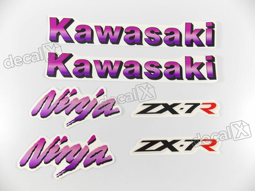 Kit Adesivo Compatível Kawasaki Zx-7r 1993-1995 Verde/branca Cor KAWASAKI NINJA ZX-7 1992 VERDE/BRANCA