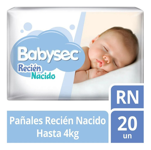 Babysec Pañales Premium Recién Nacido 20 Unidades Hasta 4kg