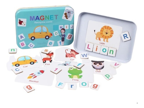 Juega Y Aprende Con Abecedario Magnético Bilingüe 30 Tarjeta