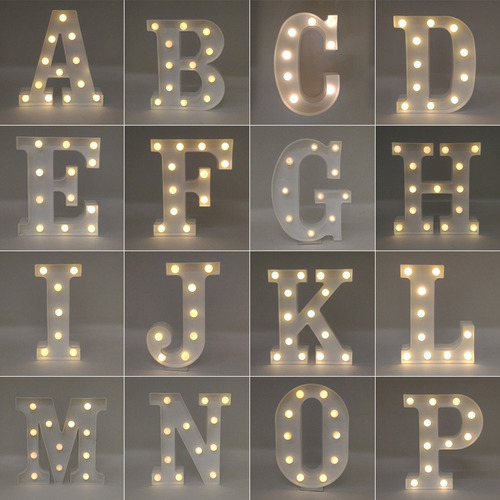 Letra Luminária Led 3d Decorativa Festa  + Pilha Grátis