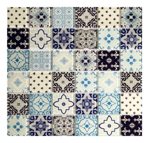 Malla Mosaico Vidrio Oceano 30x30 Cm