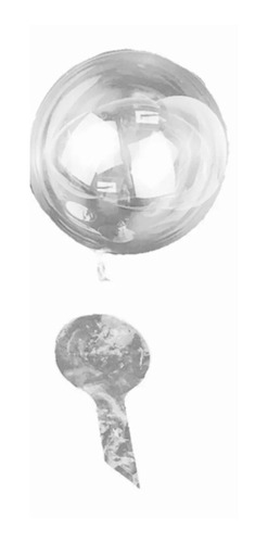 25 Piezas Globos Burbuja Pvc Vinil #5 12.5 Cm Transparente