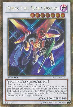 Yugioh! Power Tool Mecha Dragon - Pgld (gold Rare)