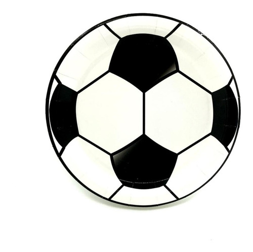 10 Platos De 18 Cm Futbol Pelota -  Decoración