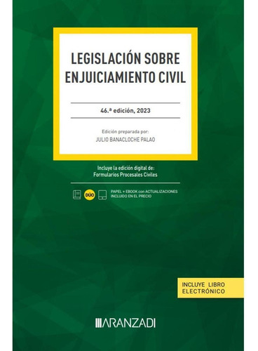 Libro: Legislacion Sobre Enjuiciamiento Civil 46 Edicion. Vv