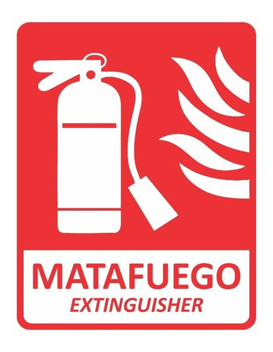 Cartel Indicador Matafuego Extintor Incendio 20x25 Pai 1mm 