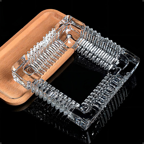 Cinzeiro De Vidro 10 Cm Quadrado Para Mesa Cristal Charutos