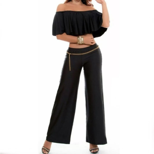 Conunto Pantalon Y Blusa Color Negro Para Mujer Nuevo